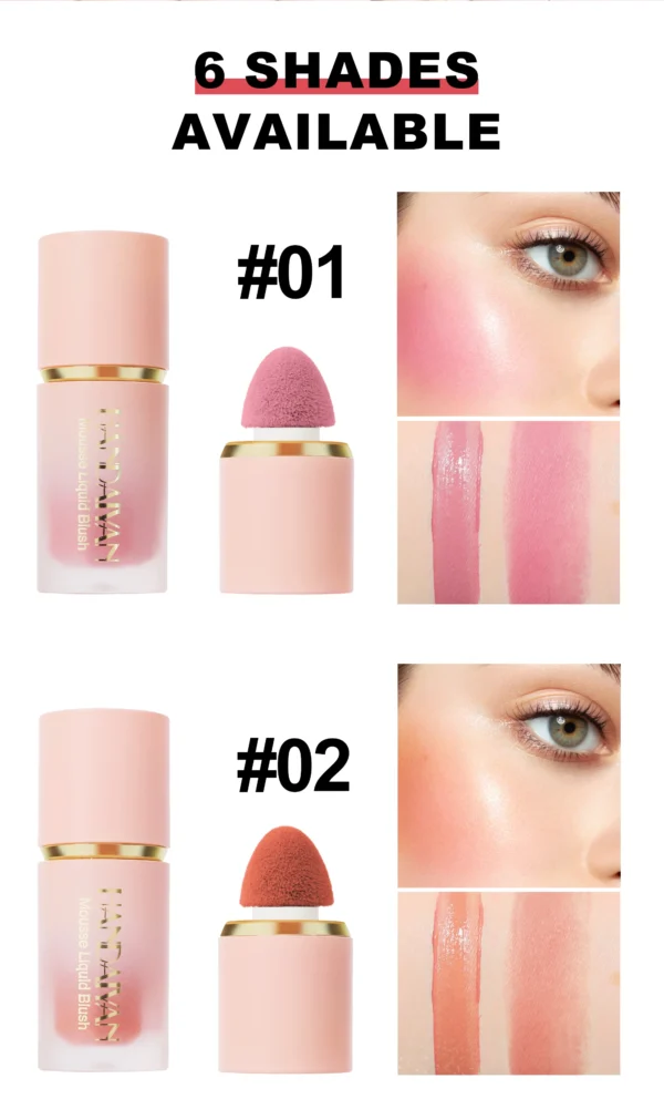 Blush Líquido Matte HANDAIYAN – Cor e Beleza que Duram o Dia Todo - Image 4